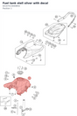 Diagram preview: Fuel tank stell silver with decal (64107013000BHA)