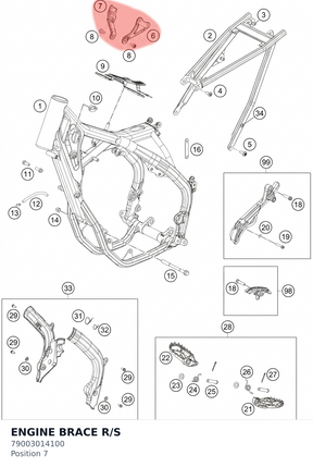 Diagram preview: ENGINE BRACE R/S (79003014100)