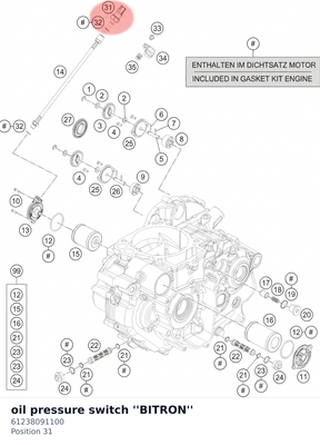 Diagram preview: oil pressure switch ''BITRON'' (61238091100)