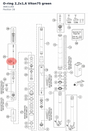 Diagram preview: O-ring 2,2x1,6 Viton75 green (46811265)