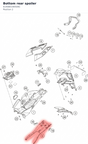Diagram preview: Bottom rear spoiler (61408019050KC)