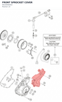 Diagram preview: FRONT SPROCKET COVER (90230060002)