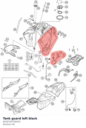 Diagram preview: Tank guard left black (6030702700033)
