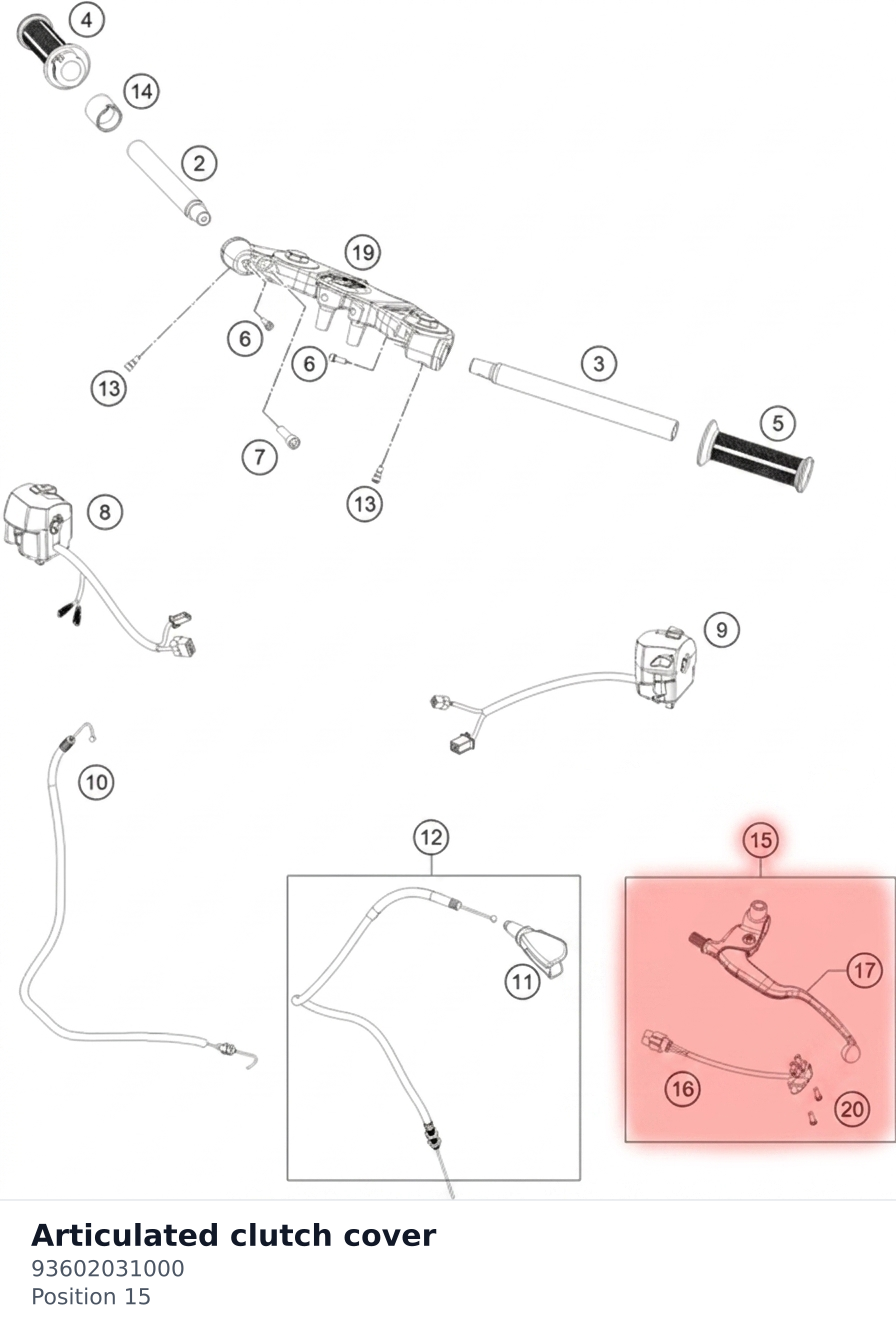 Diagram preview: Articulated clutch cover (93602031000)