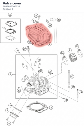 Diagram preview: Valve cover (7953605200033)