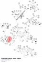 Diagram preview: Engine brace, rear, right (A62403008000C1)