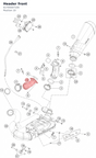 Diagram preview: Header front (61705007100)