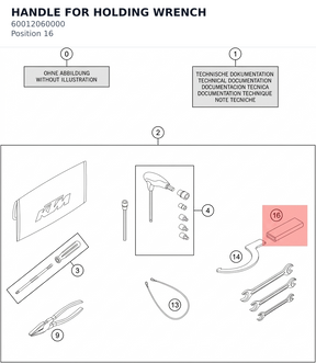 Diagram preview: HANDLE FOR HOLDING WRENCH (60012060000)