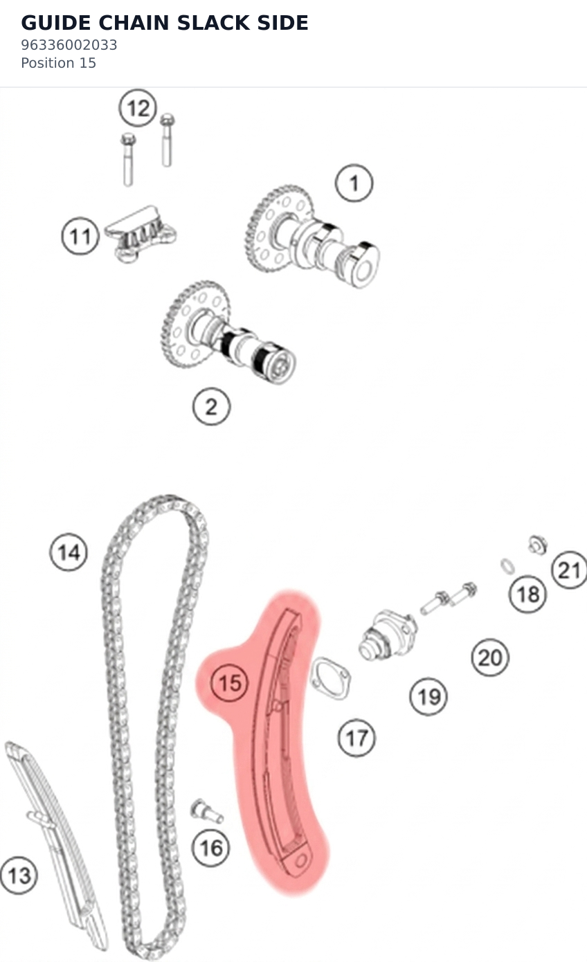 Diagram preview: GUIDE CHAIN SLACK SIDE (96336002033)