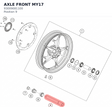 Diagram preview: AXLE FRONT MY17 (93009081100)