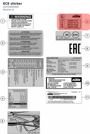 Diagram preview: ECE sticker (63703095000)
