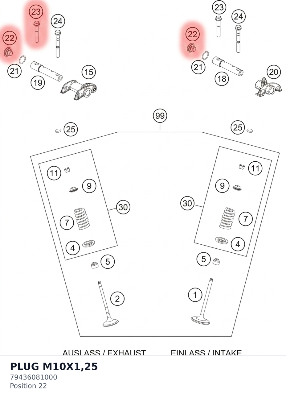 Diagram preview: PLUG M10X1,25 (79436081000)
