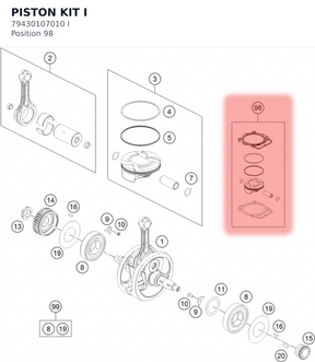 Diagram preview: PISTON KIT I (79430107010 I)
