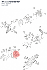 Diagram preview: Bracket reflector left (C90712083000)