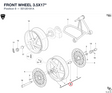 FRONT WHEEL 3.5X17"