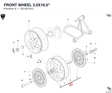 FRONT WHEEL 3.5X16.5"