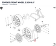 FORGED FRONT WHEEL 3.35X16.5"