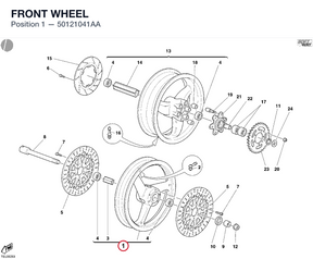 FRONT WHEEL 50121041AA diagram position