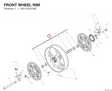 FRONT WHEEL RIM 50121551AB diagram position
