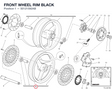 FRONT WHEEL RIM BLACK 50121592AB diagram position