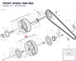 FRONT WHEEL RIM RED 50121761AB diagram position