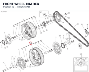FRONT WHEEL RIM RED 50121761AB diagram position