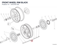 FRONT WHEEL RIM BLACK 50121811AA diagram position