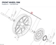 FRONT WHEEL RIM 50122441AA diagram position