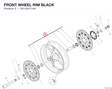 FRONT WHEEL RIM BLACK 50122471AA diagram position
