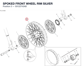 SPOKED FRONT WHEEL RIM SILVER 50122743AB diagram position
