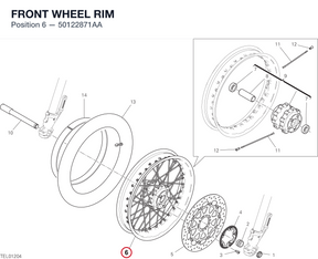 FRONT WHEEL RIM 50122871AA diagram position