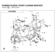 RUBBER SLEEVE, FRONT LICENSE BRACKET product image