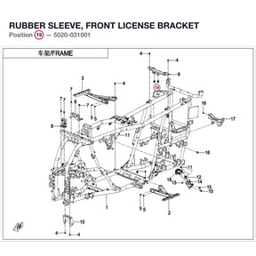 RUBBER SLEEVE, FRONT LICENSE BRACKET product image