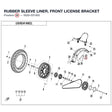 RUBBER SLEEVE LINER, FRONT LICENSE BRACKET product image