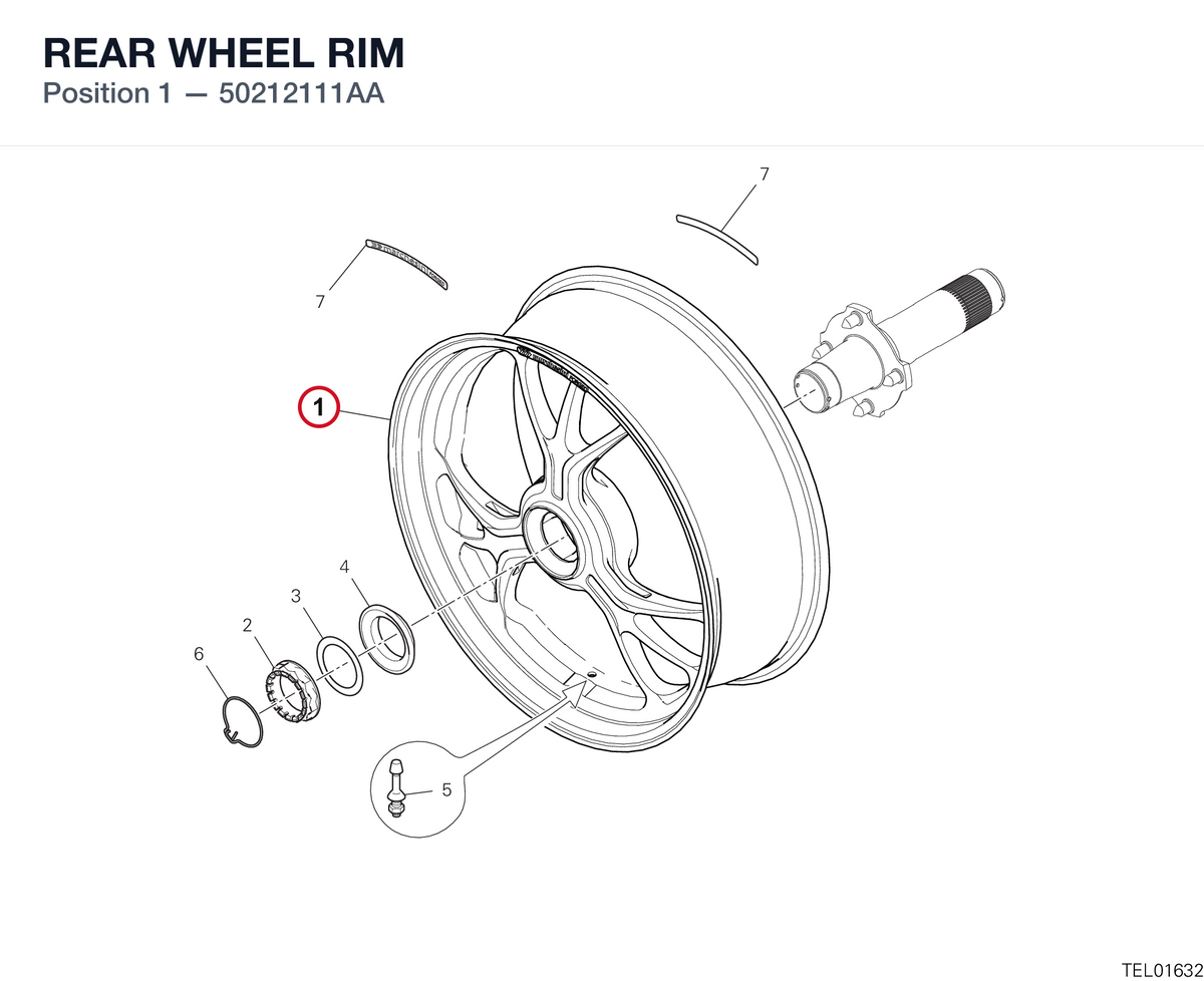 REAR WHEEL RIM 50212111AA diagram position