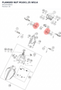 Diagram preview: FLANGED NUT M10X1.25 WS14 (90103038002)