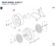 REAR WHEEL 6.00X17"