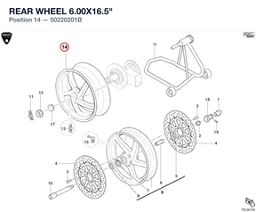 REAR WHEEL 6.00X16.5"