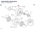 REAR WHEEL RIM (BLACK) 50221081AB diagram position