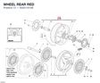 WHEEL REAR RED