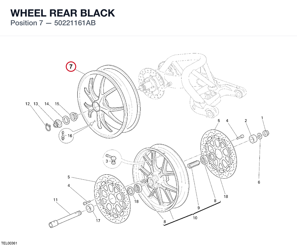 WHEEL REAR BLACK 50221161AB diagram position