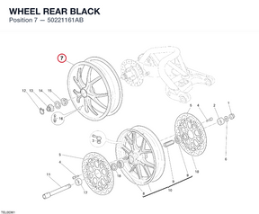 WHEEL REAR BLACK 50221161AB diagram position