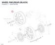 WHEEL RIM (REAR) (BLACK)