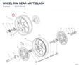 WHEEL RIM REAR MATT BLACK 50221361AB diagram position