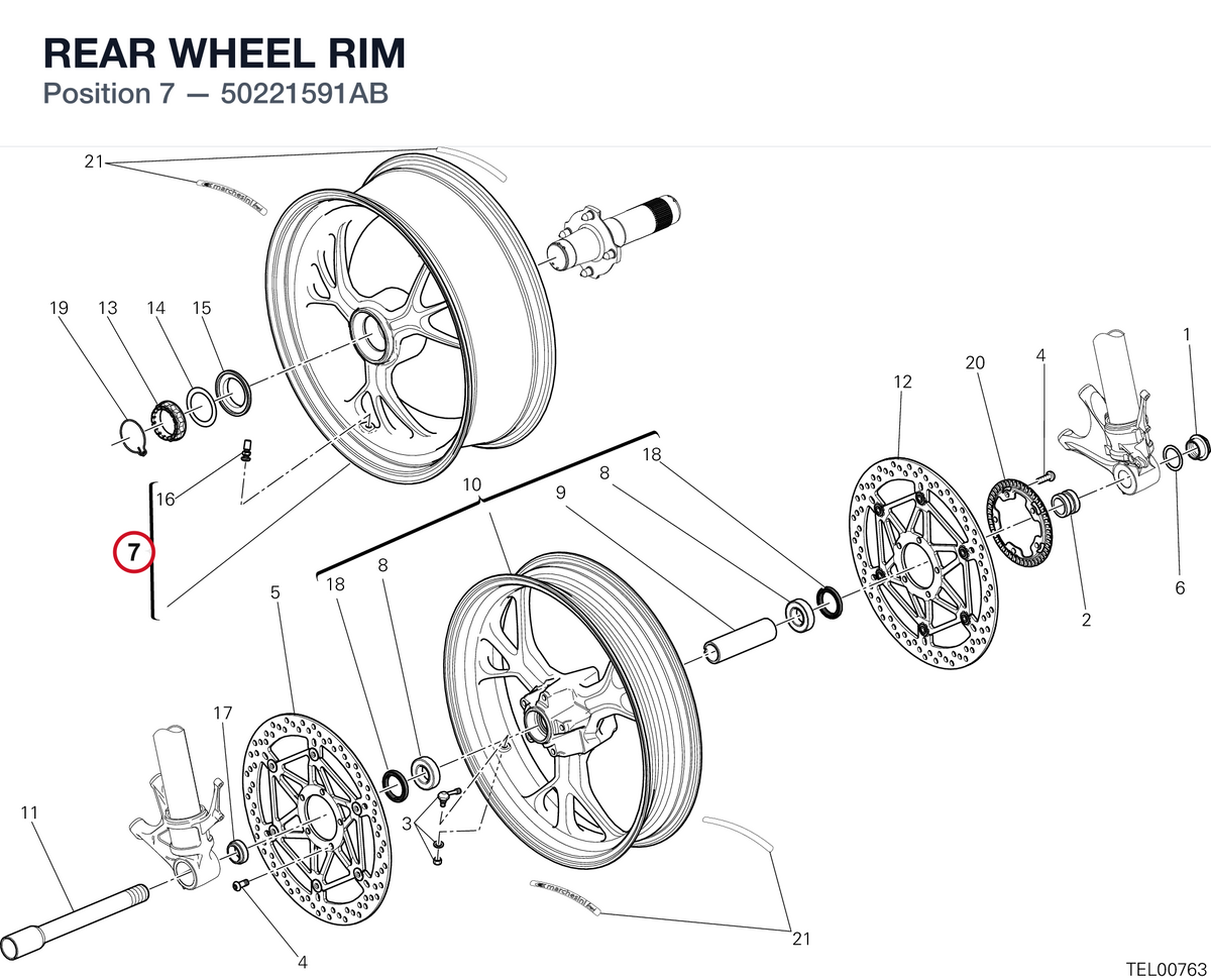 REAR WHEEL RIM 50221591AB diagram position