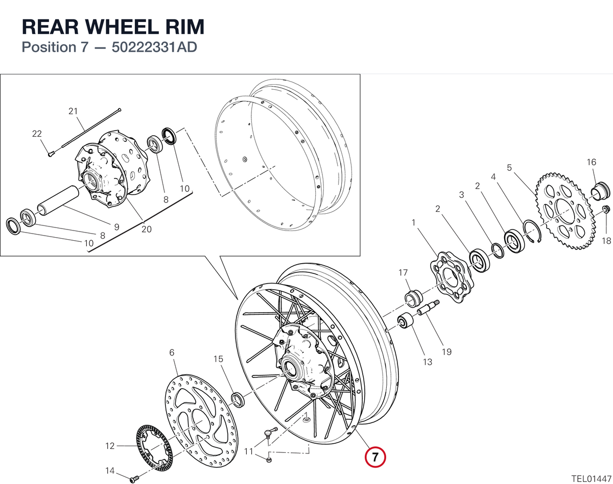 REAR WHEEL RIM 50222331AD diagram position