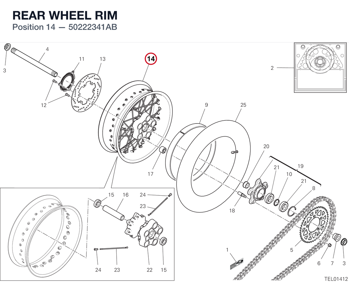 REAR WHEEL RIM 50222341AB diagram position