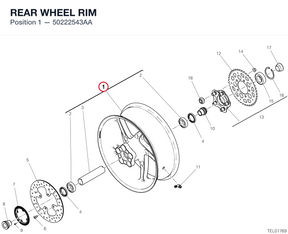 REAR WHEEL RIM 50222543AA diagram position
