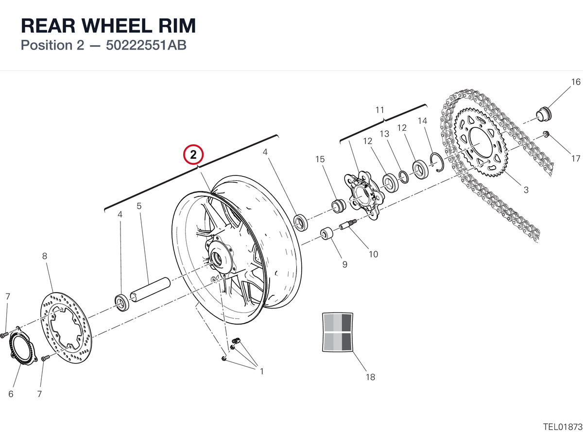 REAR WHEEL RIM 50222551AB diagram position