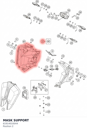 Diagram preview: MASK SUPPORT (61914010044)